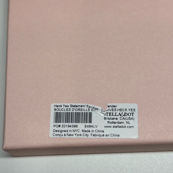 Stella & Dot Lavender Heck Yes Statement Earrings Costume Jewelry Pierced - Picture 5 of 6